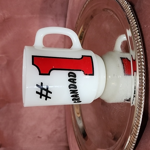 Fire King Milk Glass #1 GrandDad - Picture 1 of 3